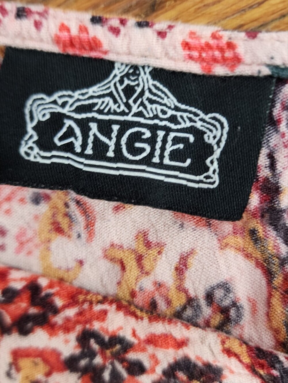 Angie Pink Red Paisley Sleeveless Peplum Tank - Picture 4 of 5